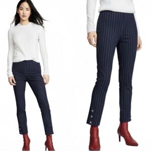 Rag & Bone Navy “Simone” Snap Ankle Pants With Red/White Pinstripes Size 2 EUC